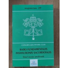 Ratio fundamentalis institutionis sacerdotalis Darul voca&amp;#355;iei prezbiterale Congrega&amp;#355;ia pentru Cler