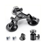 Sistem prindere cu 3 ventuze si cap tip bila GoPro 13 12 1110 SJCAM DJI Insta360