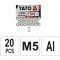 Set piulițe nituibile M5, 20 bucăți Yato YT-36453