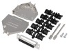 ENCITECH Conector D-Sub 25 Pini Mamă pe Cablu, Lipire, Negru, Set Complet