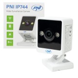 Camera supraveghere video PNI IP744 4MP cu IP, detectie miscare, audio bidirectional, slot card micro SD, unghi larg, control di