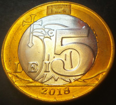 Moneda 5 LEI - Republica MOLDOVA, anul 2018 *cod 2802 A - UNC DIN FASIC BANCAR! foto