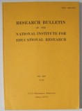 RESEARCH BULLETIN OF THE NATIONAL INSTITUTE FOR EDUCATIONAL RESEARCH , NO. 26 , 1988- 1989