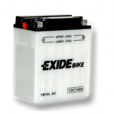 Baterie moto 12V 14Ah (YB14L-A2) pachet acid inclus Exide