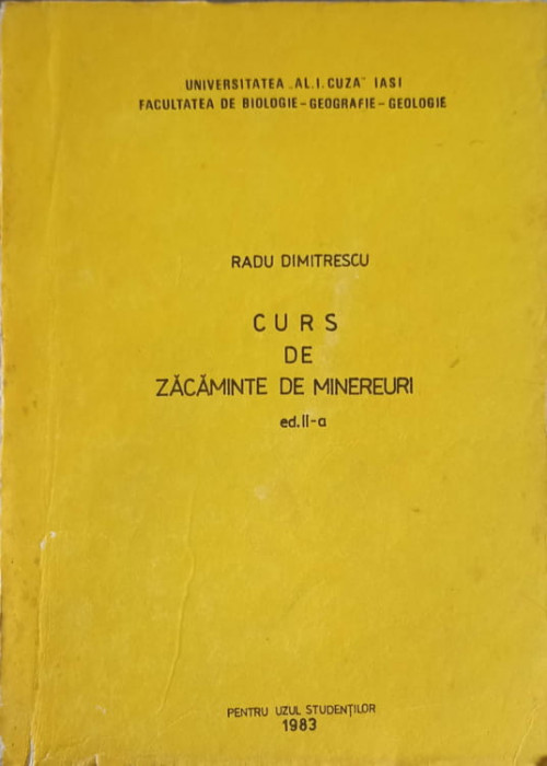 CURS DE ZACAMINTE DE MINEREURI ED. II-A-RADU DIMITRESCU