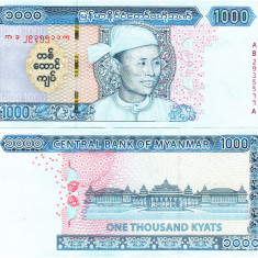 Myanmar Burma 1 000 1000 Kyats 2019 P-86 UNC
