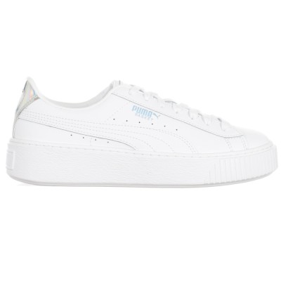 Tenisi femei Puma Basket Iridescent Alb foto