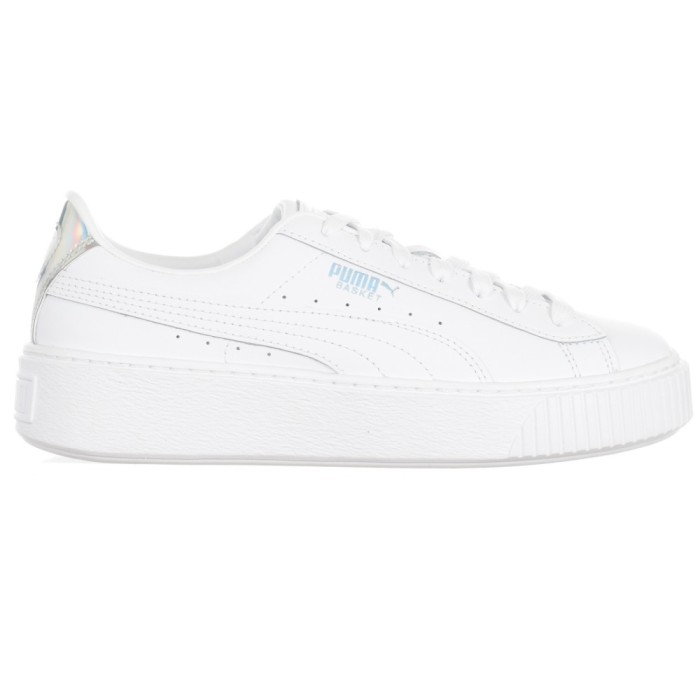 Tenisi femei Puma Basket Iridescent Alb