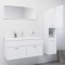 Set mobilier de baie, alb, lemn prelucrat