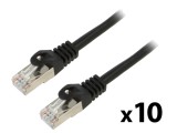 Cablul patch LANBERG F/UTP 6 litat CCA PVC negru 1m 26AWG Fire: 8