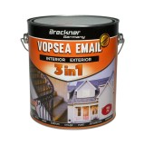 Vopsea email anticoroziva 3 in 1 rosu 250 pe baza de solvent 3.5L, direct pe rugina, interior si exterior Breckner Germany
