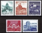 Norvegia 1982 - Cladiri, arhitectura, uzuale, serie neuzata
