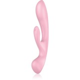 Satisfyer TRIPLE OH vibrator cu stimularea clitorisului Pink 23,5 cm