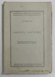 DEDICATIA LUI D. MURARASU CATRE N. CONDEESCU PE VOLUMUL &#039;&#039; POEMUL NATURII &#039;&#039; de LUCRETIU , EDITIE INTERBELICA