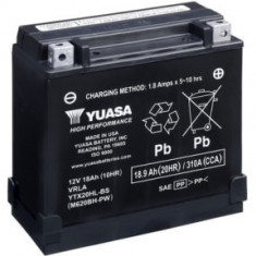 Baterie AGM/Dry charged with acid/Starting YUASA 12V 18,9Ah 310A R+ Maintenance free electrolyte included 175x87x155mm Dry charged with acid YTX20HL-B