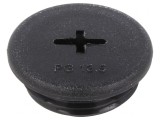 Capac protecție negru PG13,5 filet PG 6mm poliamidă
