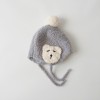 Caciulita gri pentru bebelusi - Ursuleti (Marime Disponibila: 9-12 luni