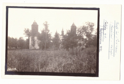 2334 - BALACEANUL, Buzau, Church, Romania - old postcard real PHOTO unused 1917 foto