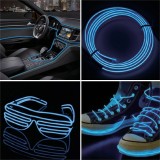 Bandă LED, Glow Strand, 2m, Iluminare Fixă, Culoare Albastru Neon, Conector USB, Oem
