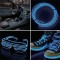 Bandă LED, Glow Strand, 2m, Iluminare Fixă, Culoare Albastru Neon, Conector USB