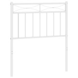 Cumpara ieftin Tablie de pat metalica, alb, 75 cm