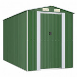 Cumpara ieftin Sopron de gradina, verde, 192x357x223 cm, otel zincat