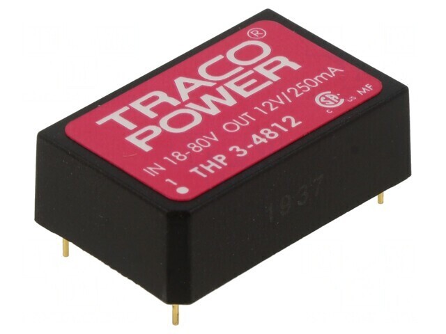 Convertor DC/DC 3W 18-80V la 12V 250mA DIP24