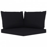 Perne de canapea din paleți, 3 buc., negru, material textil, vidaXL