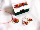 set cadou cu flori ,floarea soarelui , maci si albastrele 42698