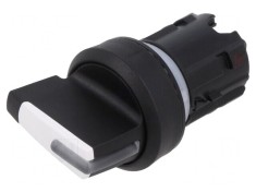 Comutator rotativ 22mm alb 3 poziții