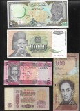 Set 5 bancnote de prin lume adunate (cele din imagini) #417, Asia