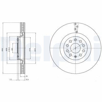 DELPHI BG9109C Disc frana foto