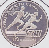 86 Jamaica 10 Dollars 1986 Commonwealth Games km 121 proof argint, America Centrala si de Sud