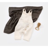 Salopeta de vara cu pantaloni lungi din muselina, BabyCosy, 100%bumbac, ecru (Marime: 18-24 Luni)