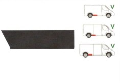 Segment reparatie aripa spate Mercedes 207-410 Din 1977-1995 Punte Spate,lungime 658 mm ,inaltime 168 mm , Partea Dreapta in fata rotii / Partea Stan foto