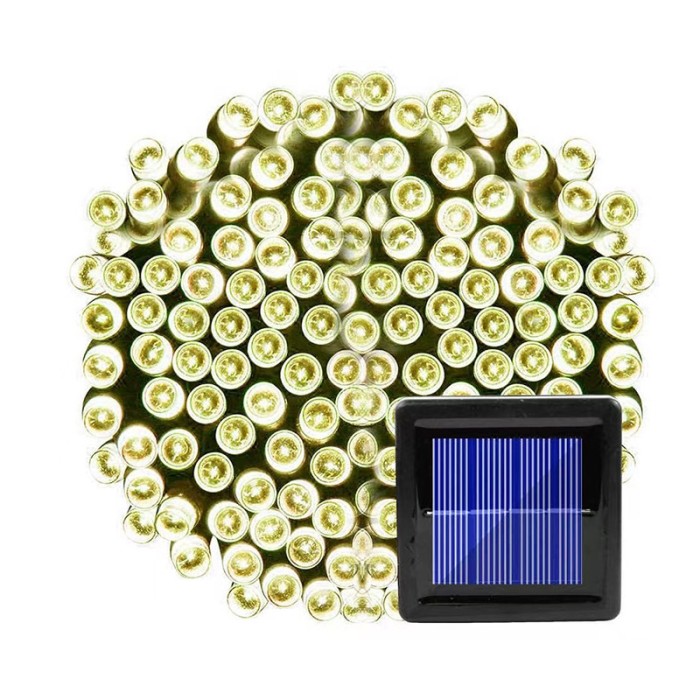 Instalatie solara Warm White, 100 mA, autonomie 6-8 h, 100 x LED, lumina alb calda