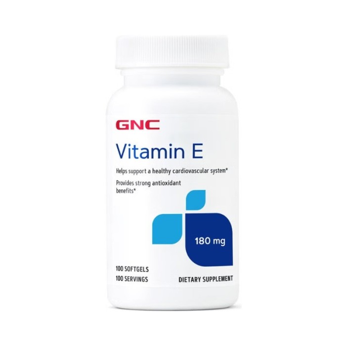 Gnc Vitamina E 180 Mg, 100 Cps