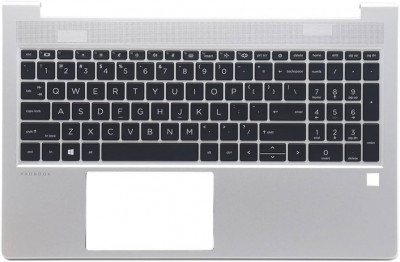 Carcasa superioara cu tastatura palmrest Laptop, HP, ProBook 450 G8, 455 G8, M21742-001, M21740-B31, M21742-B31, M22004-B31, iluminata, layout US foto