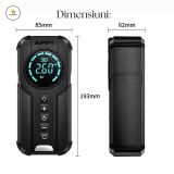 Starter/Compresor Auto Portabil APF&reg; 150PSI, pentru motoare 5L benzina sau 3L diesel, curent max 1000A, lanterna, powerbank USB, redresor auto, clesti