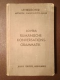 Lehrbucher Methode Gaspey-Otto-Sauer: Lovera Rumanische Konversations-Grammatik (1923)