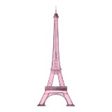 Cumpara ieftin Sticker decorativ Turnul Eiffel, Roz, 85 cm, 3220ST, Oem