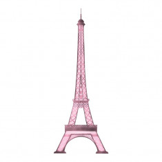 Sticker decorativ Turnul Eiffel, Roz, 85 cm, 3220ST foto