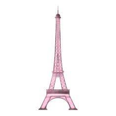 Sticker decorativ Turnul Eiffel, Roz, 85 cm, 3220ST foto