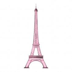 Sticker decorativ Turnul Eiffel, Roz, 85 cm, 3220ST