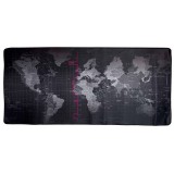 Cumpara ieftin Mousepad KIK, Model harta lumii, 40 x 90 cm, Negru