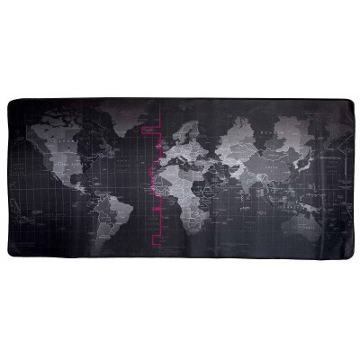 Mousepad KIK, Model harta lumii, 40 x 90 cm, Negru foto