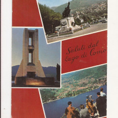 FA7 -Carte Postala - ITALIA - Lago di Como, circulata 1975