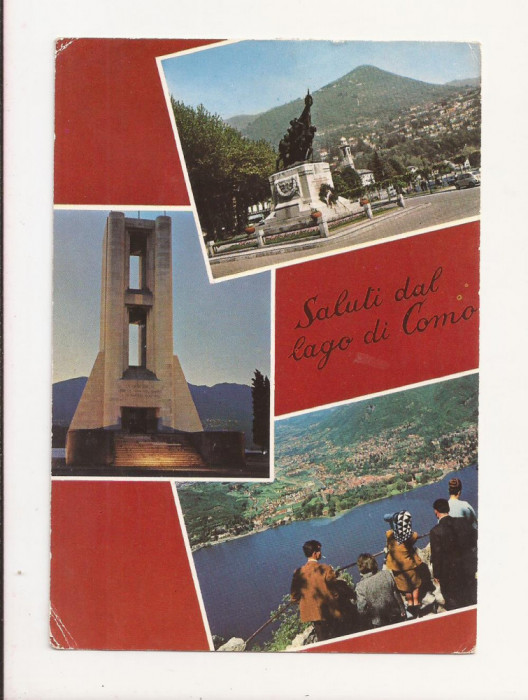 FA7 -Carte Postala - ITALIA - Lago di Como, circulata 1975