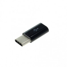 Adaptor Micro USB Mama la USB Type C Tata-Culoare Negru