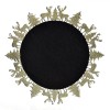 Suport Farfurie Crăciun, Model Cerb și Brazi, Pasla, Culoare Negru-Bej șampanie, Diametru 35cm, Oem